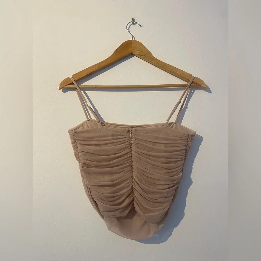 Babaton Mesh Corset Top โจ๐ Blush Pink ๐๐ซ NEVER WORN ๐ซ๐ - Picture 3 of 5